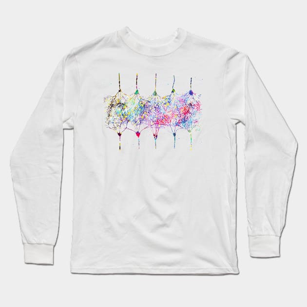 Cortical Neurons Long Sleeve T-Shirt by erzebeth